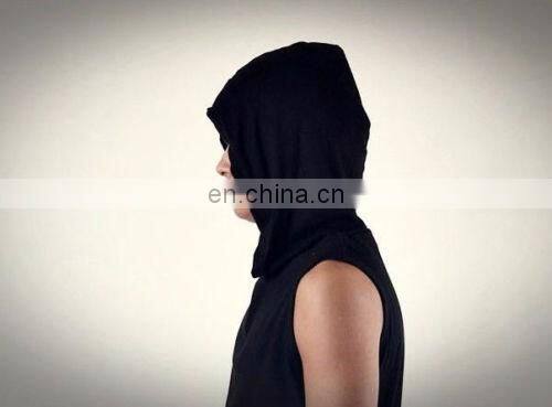 New Fashion-Men-Beach-Hooded T-shirt -Casual-Hoodie-Sleeveless Tshirt-Custom hoddie style tshirt