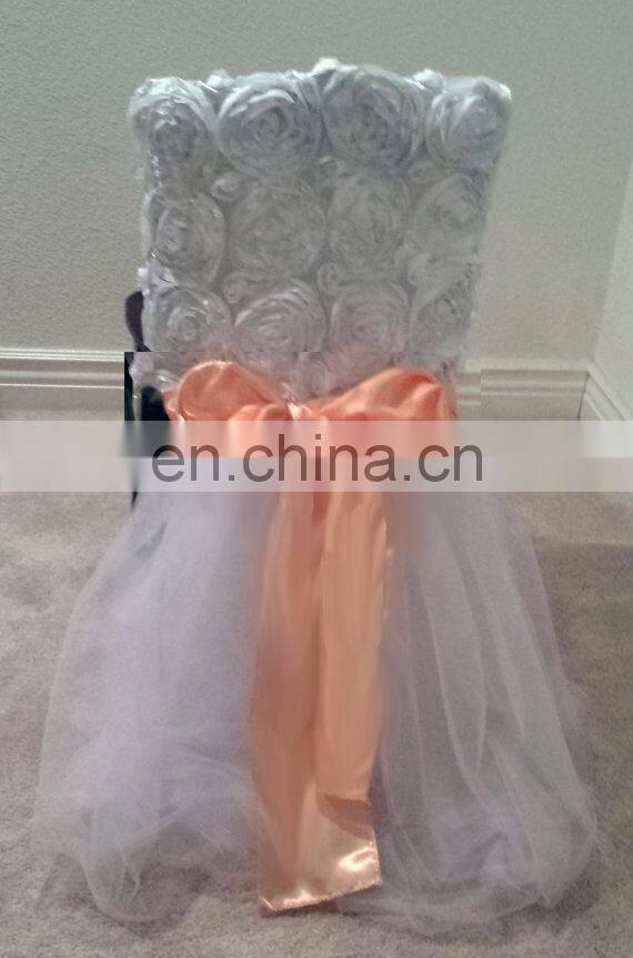 Fancy Design Wedding Rosette Chair Cover