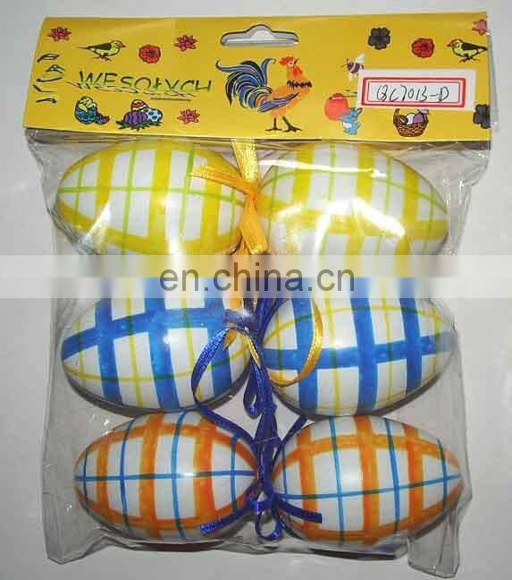 New easter egg with stripe and flower pattern for decoration