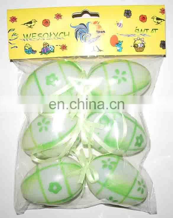 New easter egg with stripe and flower pattern for decoration