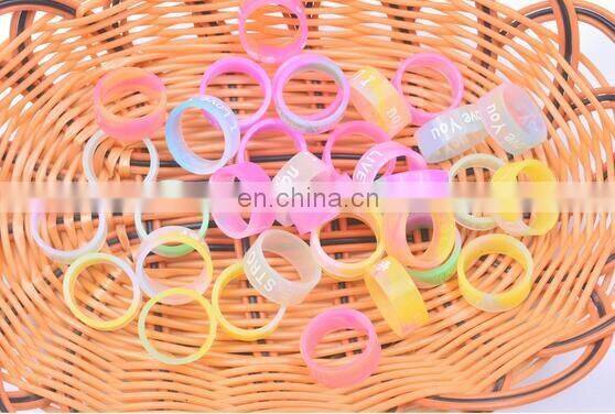 Fashion Couples Ring Candy Color Glow In The dark Ring Hand Ring Silicone Elastic Rope