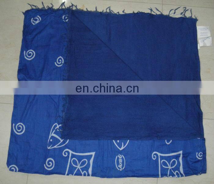 100 % Cotton Pareo towel with fringes