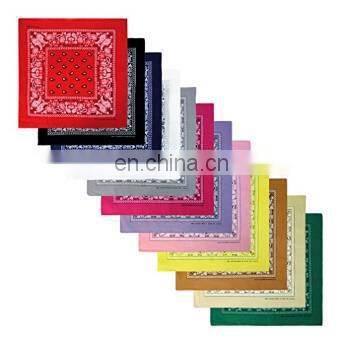 Customized printing 22"x22" soft 100% polyester square bandana