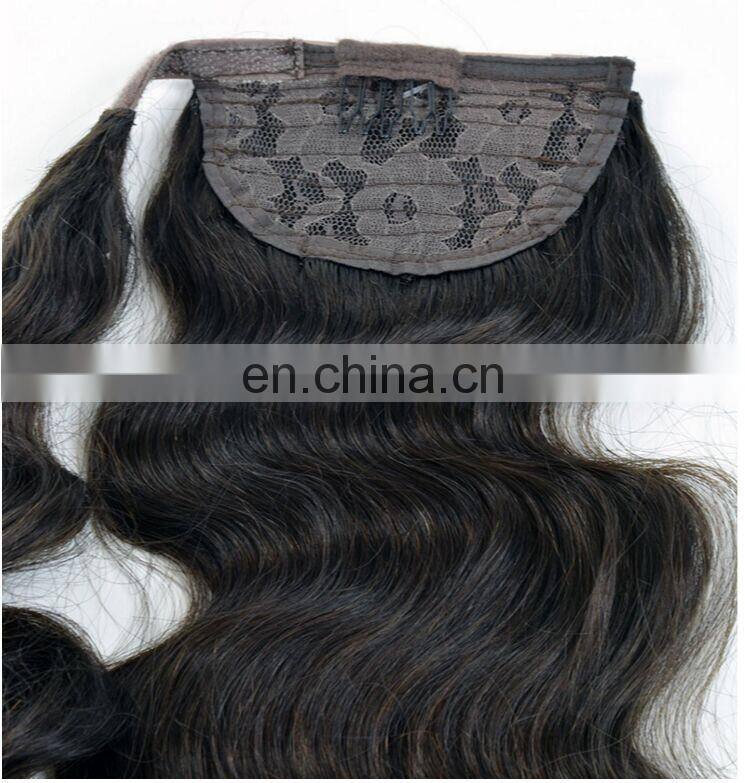 Professional Excellent Quality Brazilian Curly Afro Kinky Straight Hair Drawstring Ponytail For Black Women