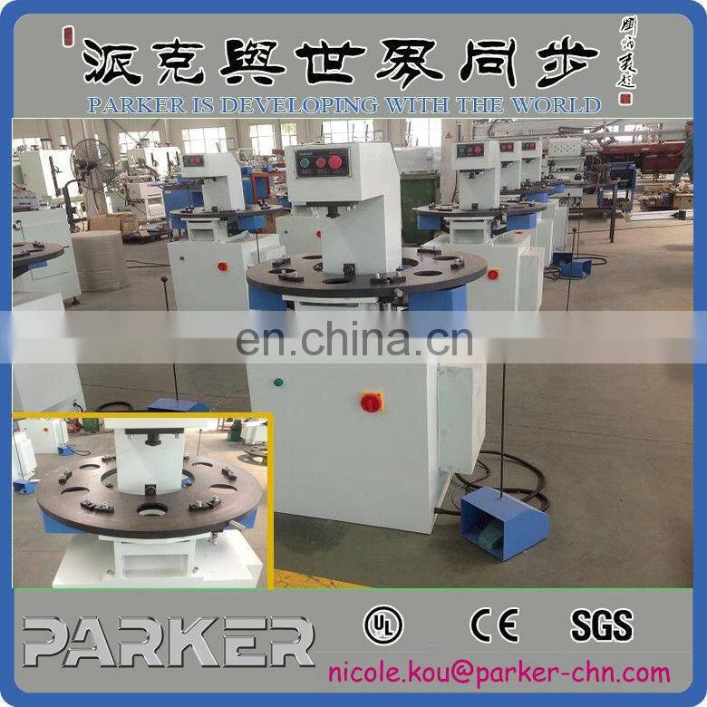 Aluminum Window Door Frame Making Machine 3 Axis CNC Double Head Cutting Saw