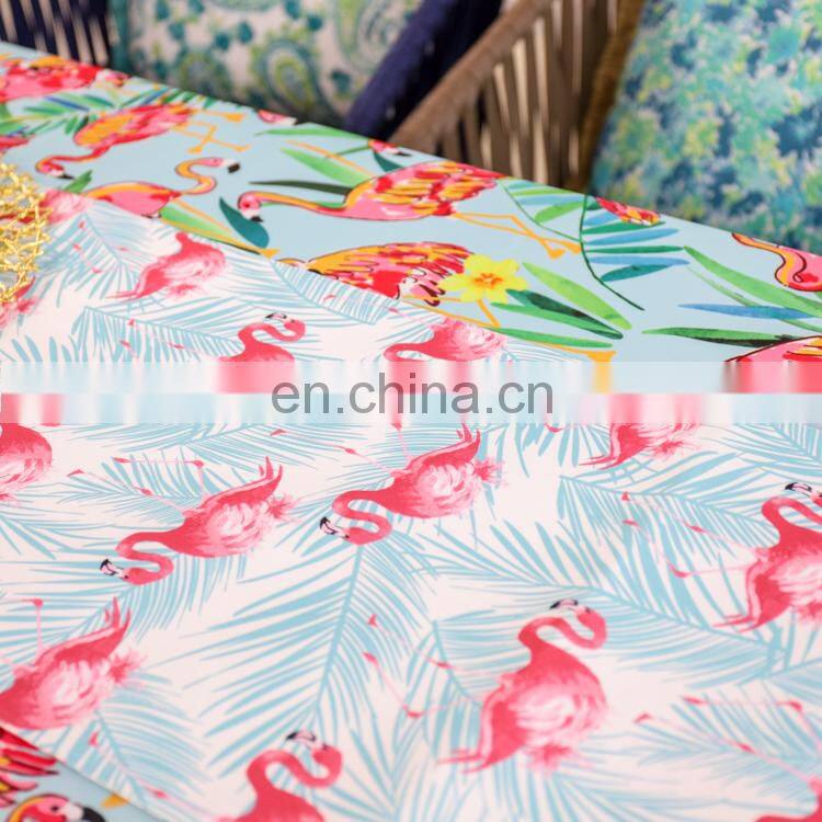 16 x 72 inch Modern Dining Party Decorative Interest Print Watercolor Pink Flamingo Polyester Table Runner Place mat