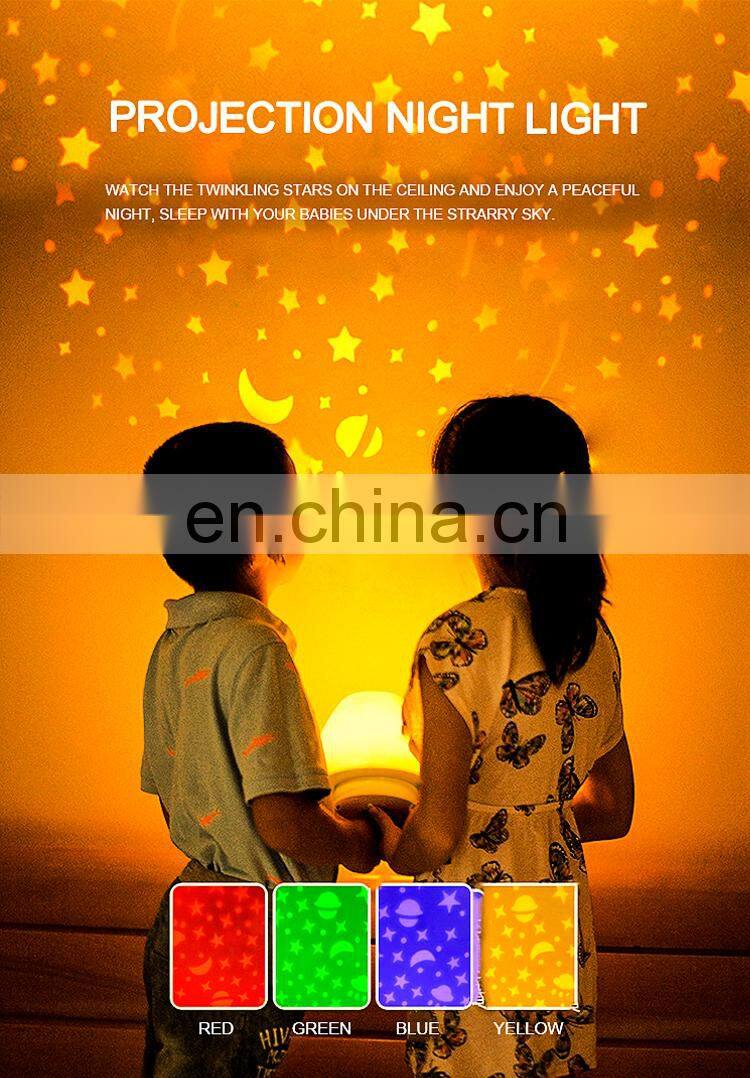 Gift cute star sky projection desk lamp bedroom dream atmosphere usb led table night light for kids