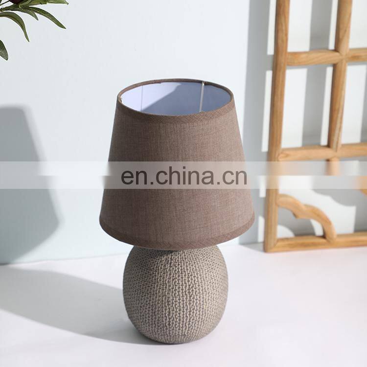 Antique design porcelain night lamp restaurant hotel home cheap brown ceramic table lamp