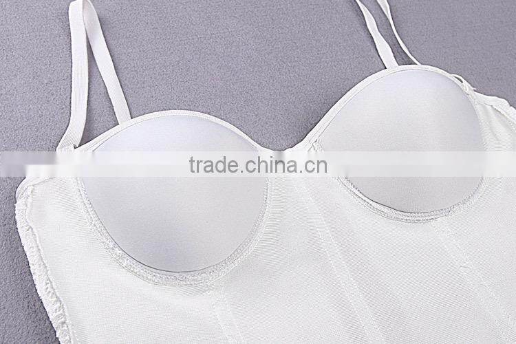 Summer dress hot selling 2015 new women elegant and sey white lace evening party bandage dress Bandage Bodycon Women Wearing