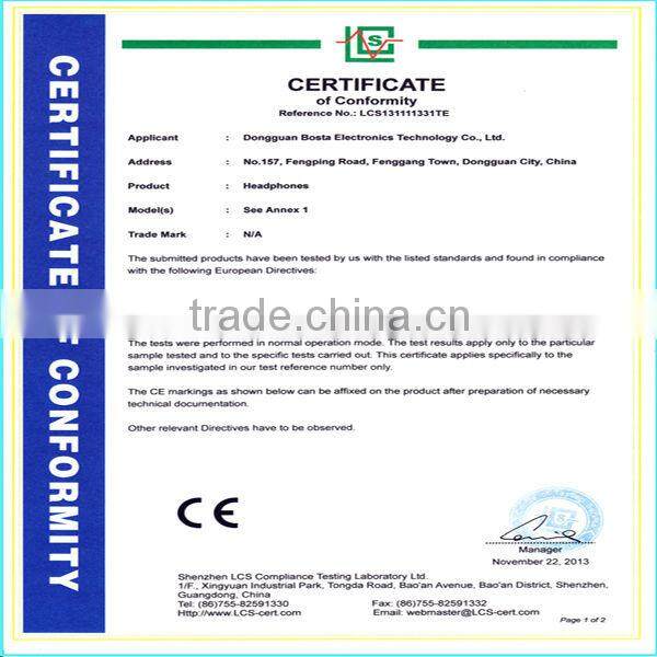 2016 hot sell wonderful headphones headsets with mic smart use