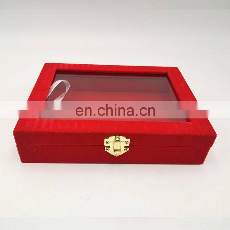 Beautiful New Design Red Color Velvet Storage Jewelry Box
