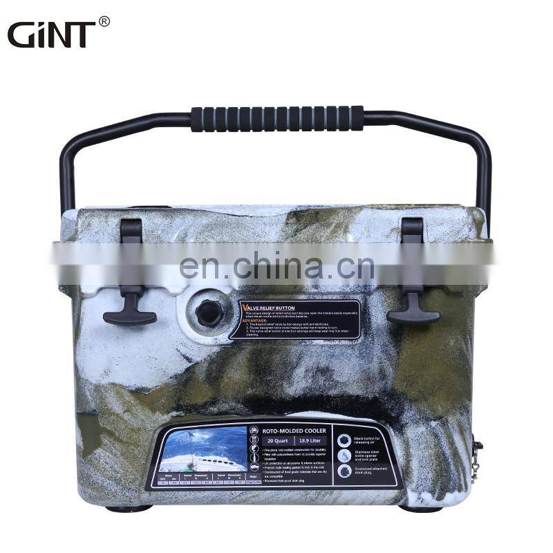 GiNT 20QT Wholesale Cheap Price Rotomolded Ice Chest Camouflage Printing Ice Cooler Boxes for Sale