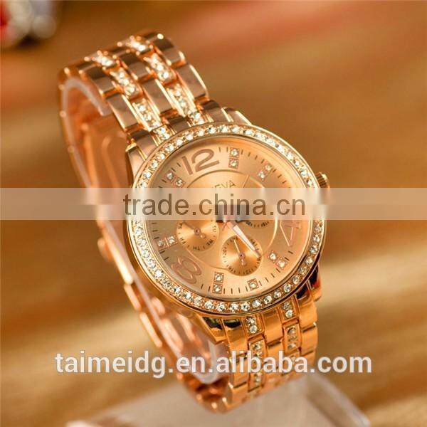 Alibaba wholesale rose gold lady watch date