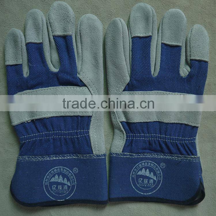 cow split leather safety and protective working gloves for workers