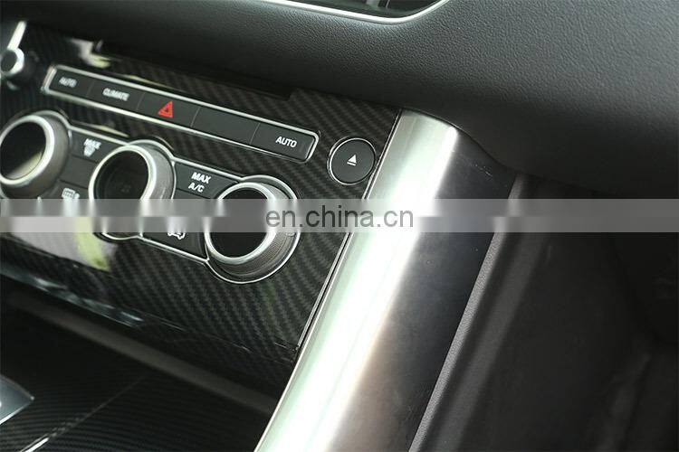 Center Console Air Condition Panel Frame Cover Trim For Land Rover Range Rover Sport RR Sport Carbon Fiber Style ABS Plastic