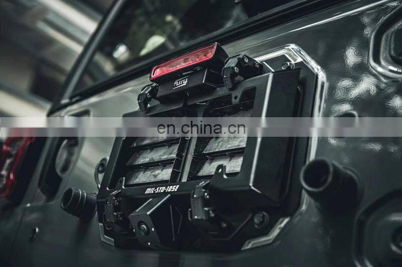 Furyengraver tailgate License plate frame for Jeep Wrangler JL 2018+ License Bracket 4x4 Accessories