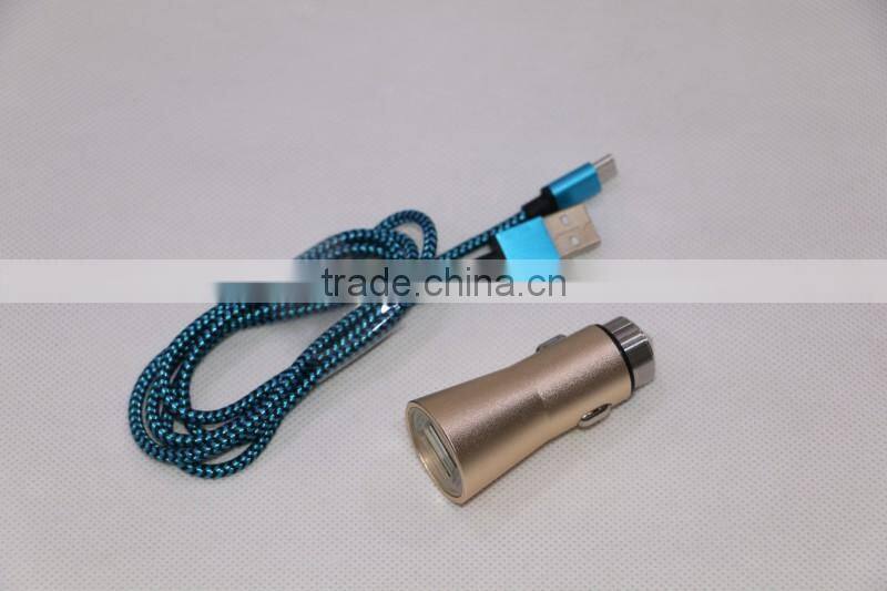 High quality with blister box OEM customized car charger 12V metal casing auto charger