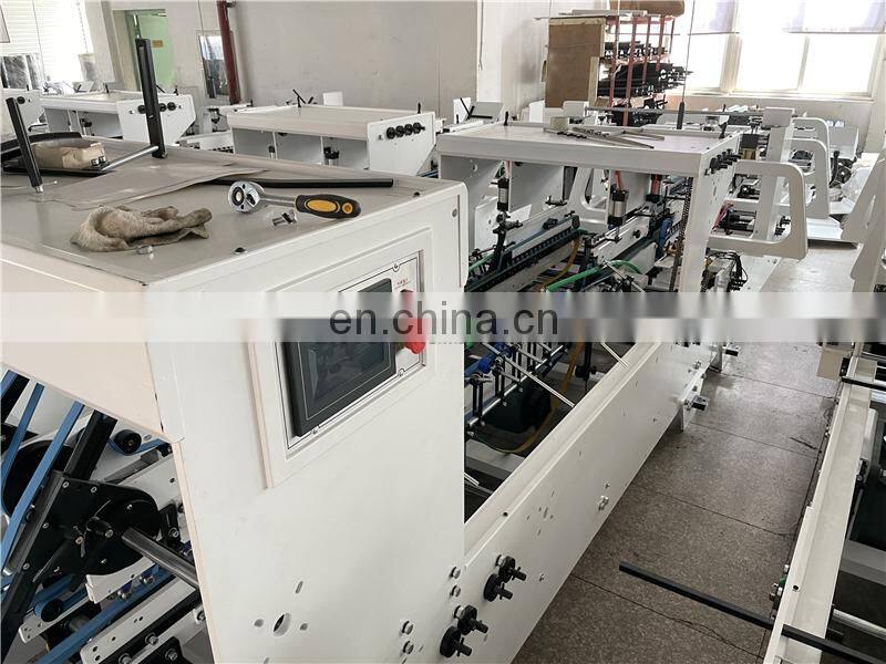 GDFG900 medium middle speed Automatic Crash Lock Bottom Folder Gluer, gift food packaging cardboard box folding gluing machine