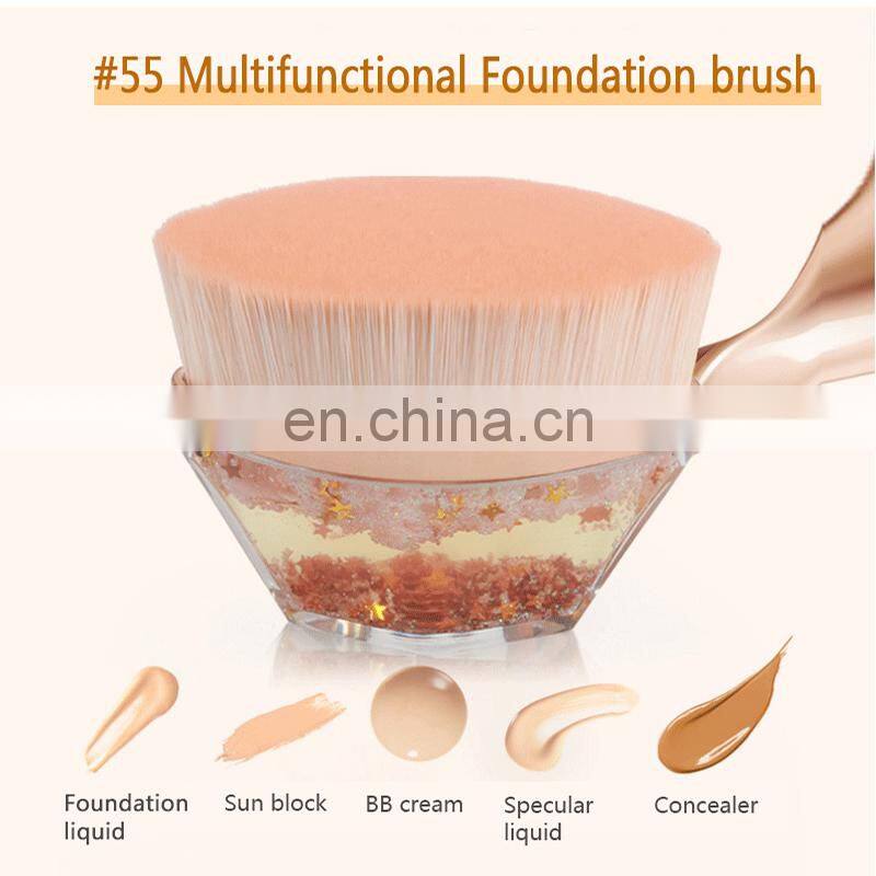 Portable Cosmetic Brush 55 Magic Makeup Hot Selling New Style Flat Foundation Brush Liquid Foundation Brush Flat Top