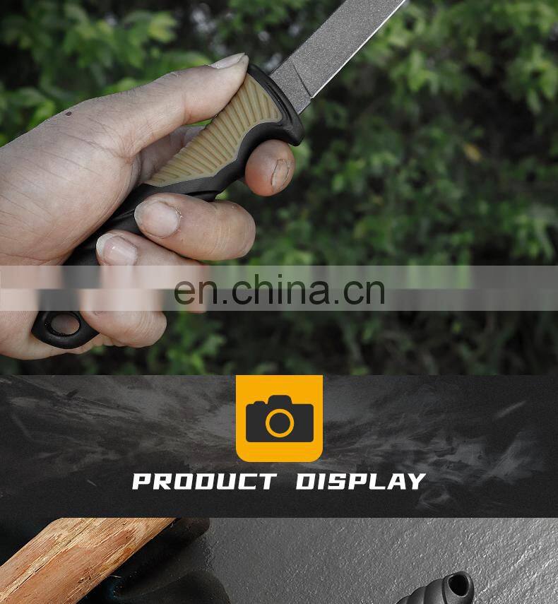 New TPR&ABS Fishing Knife Outdoor Camping Light Fish Fillet Knife with Black Coat and Scabbard Safety Fish Knife
