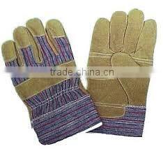 industrial split leather working gloves