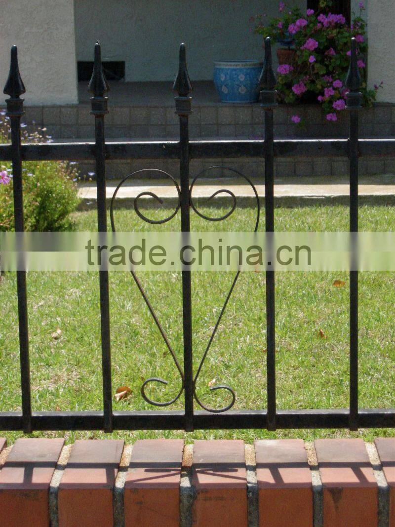 2015 Single modern wrought iron garden design fence