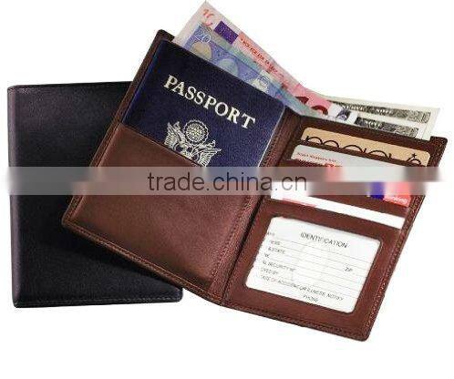 supply different size Leather Passport Holder,safe and durable passport holder
