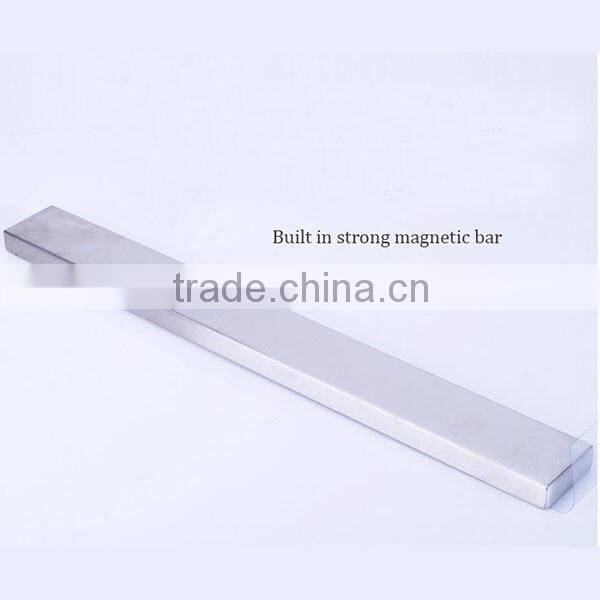 Factory Full Stainless Steel Magnetic strong power magnetic knife holder with bar for kitchen