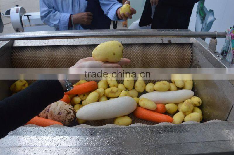 Industrial Automatic Carrot/Taro/ Sweet Potato Peeling Machine With Brush Rollers