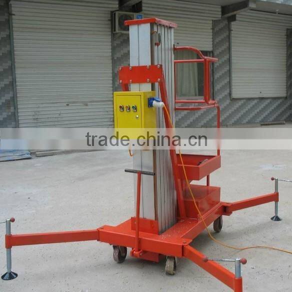 hydraulic single mast aluminum alloy small indoor man home mini lift