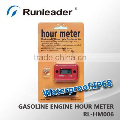 Digital Inductive Waterproof Gasoline Engine Hour Meter Running Hours Meter For Motorcycle,Marine,Jet Ski,Boat