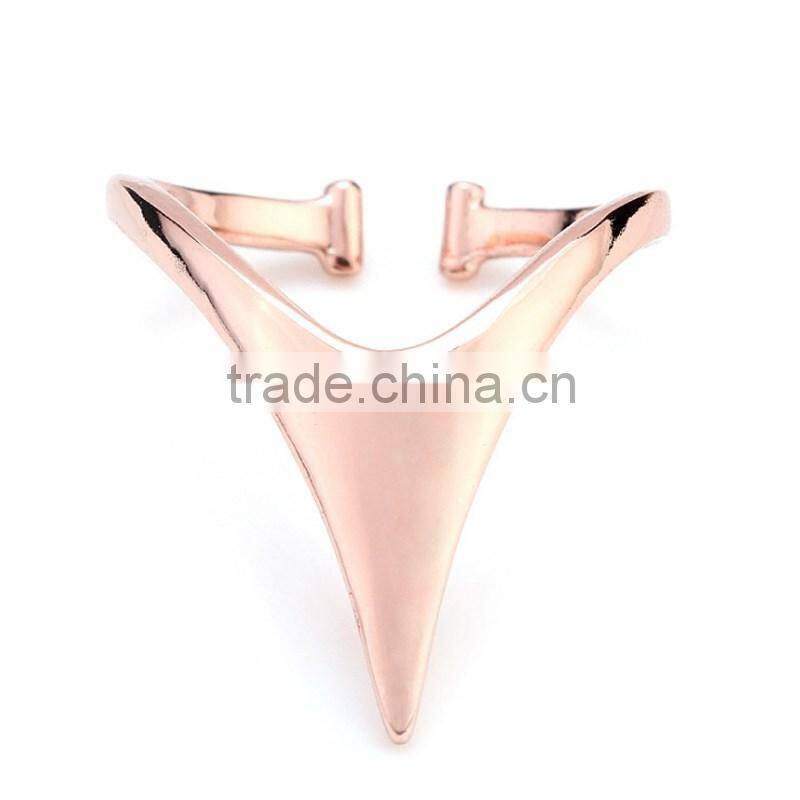 Exclusive Letter Y Shape Designs Sex Rose Gold Jewelry For Men Rings