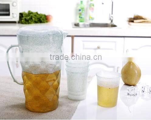 plastic cold jugs with four cups