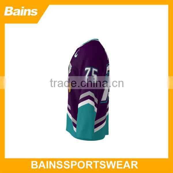 OEM polyester custom sublimation ice hockey jersey/ice hockey referee jersey