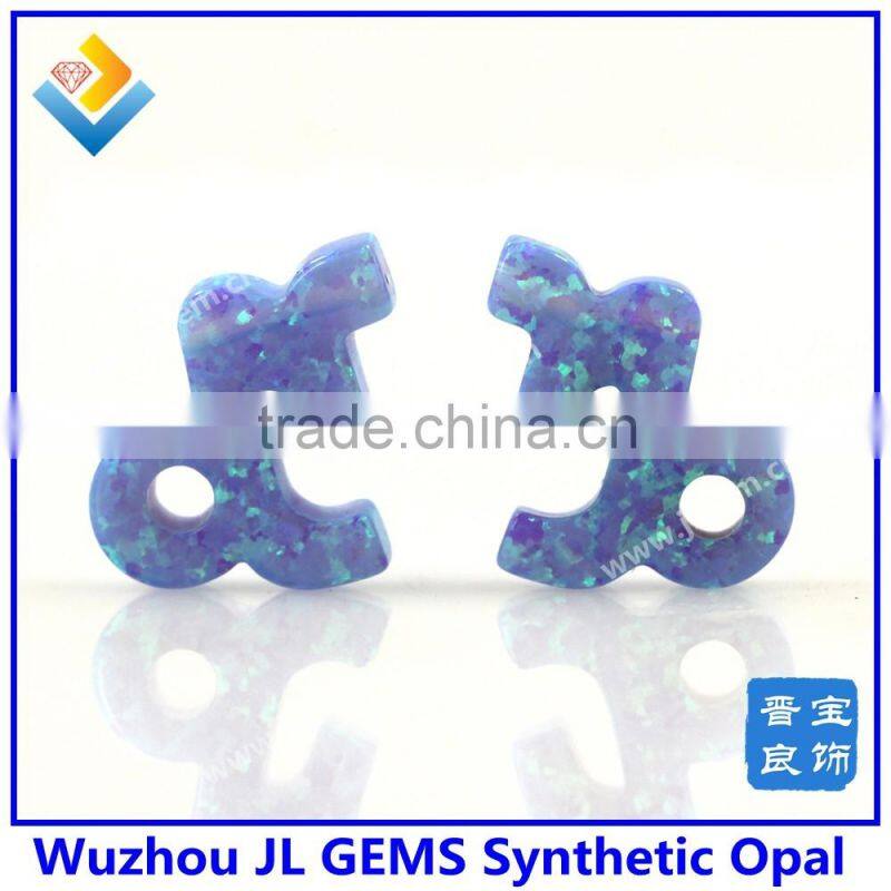 Wholesale 12 Horoscope Opal Gemstone Pendant Capricorn Fire White/Blue Opal With Synthetic Opal