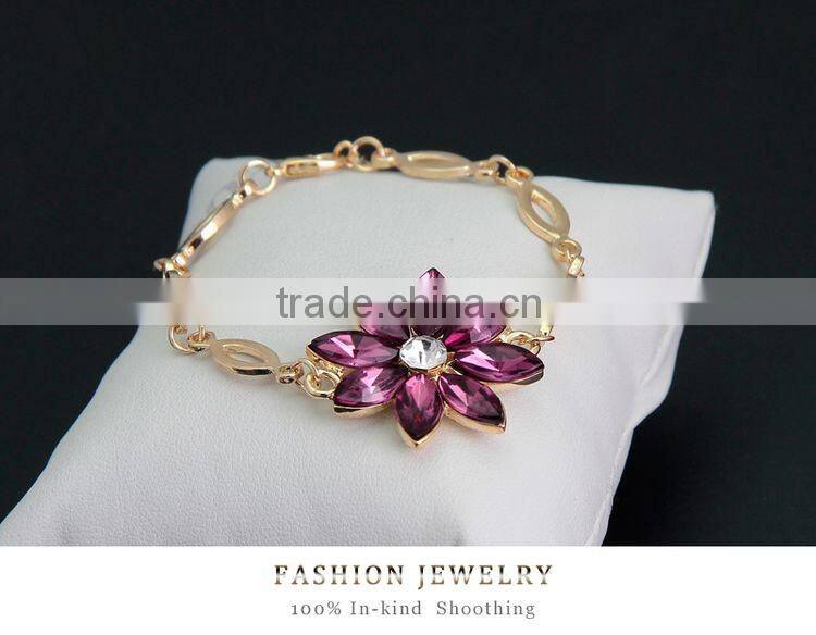 Women Bridal Wedding Jewelry Sets Charm Crystal Flower Pendant Jewelry Sets Shininy Bijoux Femme 2016