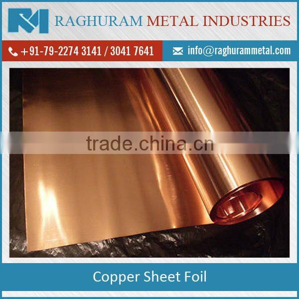 Copper Sheet Foil for Sale Available at Affordable Cost