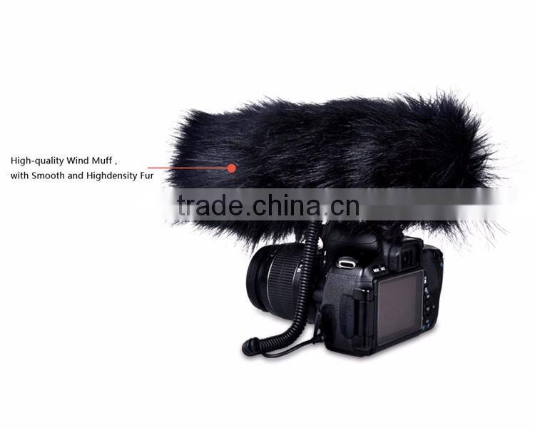 Commlite Electric Super-Cardioid Directional Condenser Shotgun Video Microphone with Wind-screen and Wind