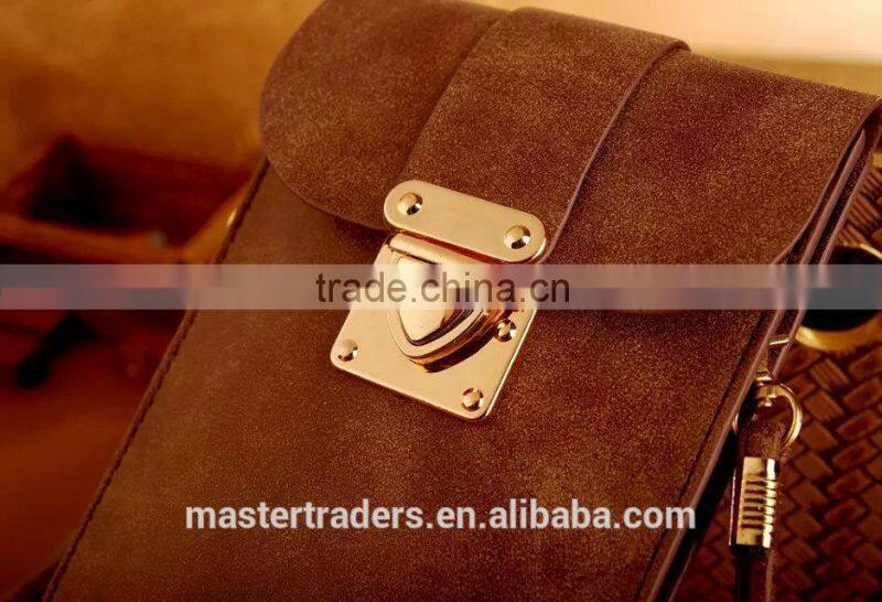 Universal Frosted PU Leather Bag Phone Bags With Metal Buckle For Mobile Phone For Samsung Galaxy S6 Edge MT-3874