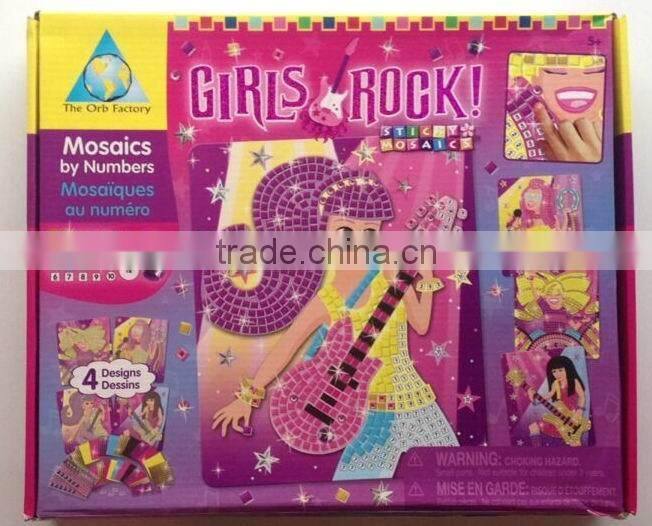 girls rock mosaic by mumbers DIY mosaic kit