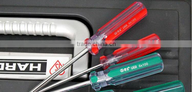 6pcs colorful transparent handle screwdriver set crossed and slotted screwdriver