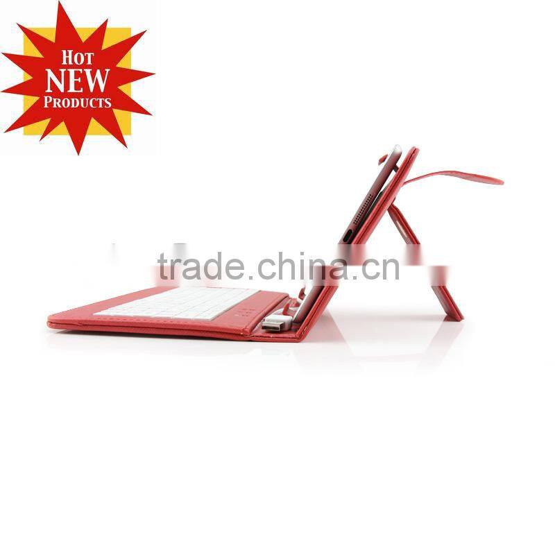 2014 hot sale PU Leather Tablet Case, Android Tablet Keyboard Case, Factory keyboard case