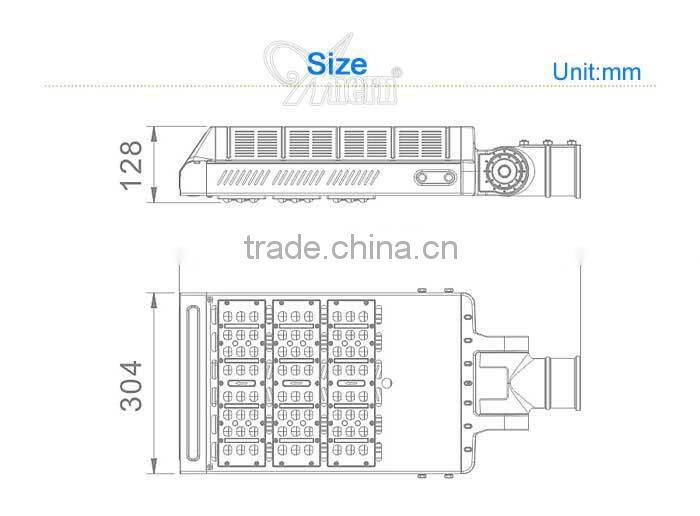 150W high quality AC85-265V input ip66 ce rohs waterproof led street light