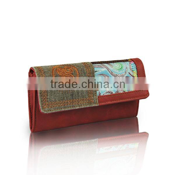 1255 OEM/ODM Available,Customize Purse,Lady Clutch,Red PU Jeans Wallet for Women