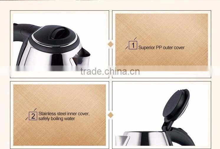 2016 hot selling double wall stainless steel electric kettle