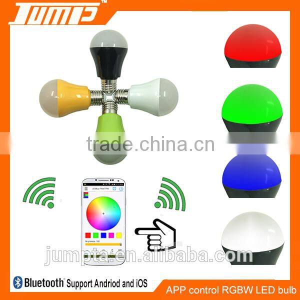 Factory sale smartphone control dimmable multicolor E27 bluetooth smart led bulb