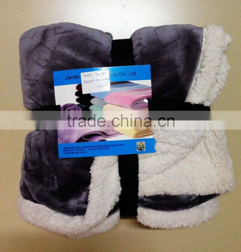 2015 Soft Luxury Fleece and Polar Fleece with Shu Velveteen for All Sizes Double Velvet Flannel Sherpa Fleece Plush Blanket