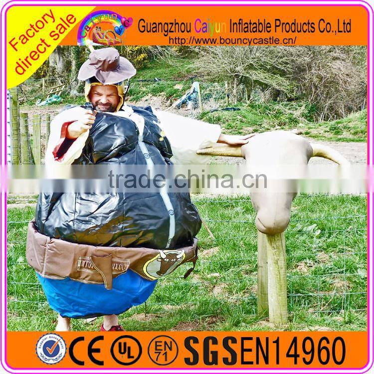 High quality inflatable west cowboy sports games/ inflatable sumo suits sumo wrestling