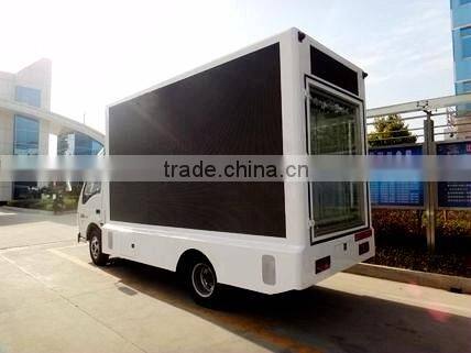 Three-side-showing LED mobile attractive advertising vehicle Foton P10 outstanding display screen advertising vehicle for sale