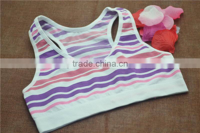 Bodyline pep girls seamless sport crop top bra underwear for girls tops